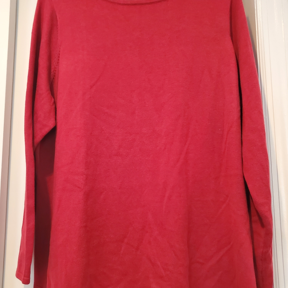 Belle by Kim Gravel Vibrant Red Knit Sweater